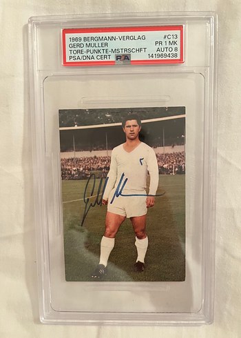 Gerd Muller İmzali Psa Onayli Vintage Futbol Karti