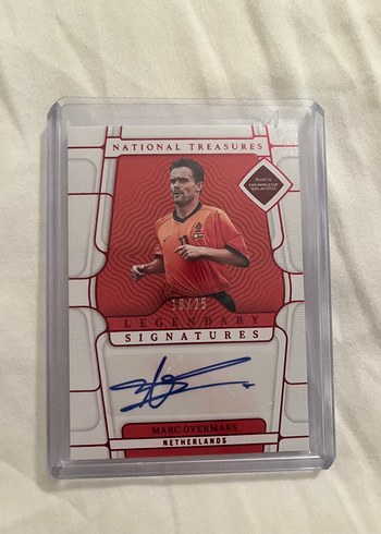 Marc Overmars 25 Panini İmzali Ozel Futbol Karti