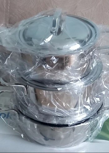 Paslanmaz Çelik Kapaklı Tencere Seti - Görsel 3