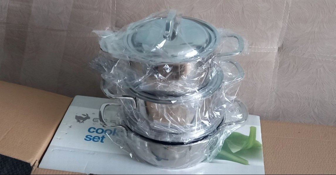 Paslanmaz Çelik Kapaklı Tencere Seti - Görsel 3