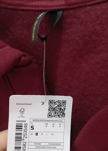 Bordo Vimbldon Baskılı Sweatshirt Yeni sezon Oversize  pamuklu - Görsel 3