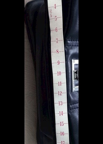 Zincir Detaylı Siyah Deri Kadın Çanta - Görsel 5