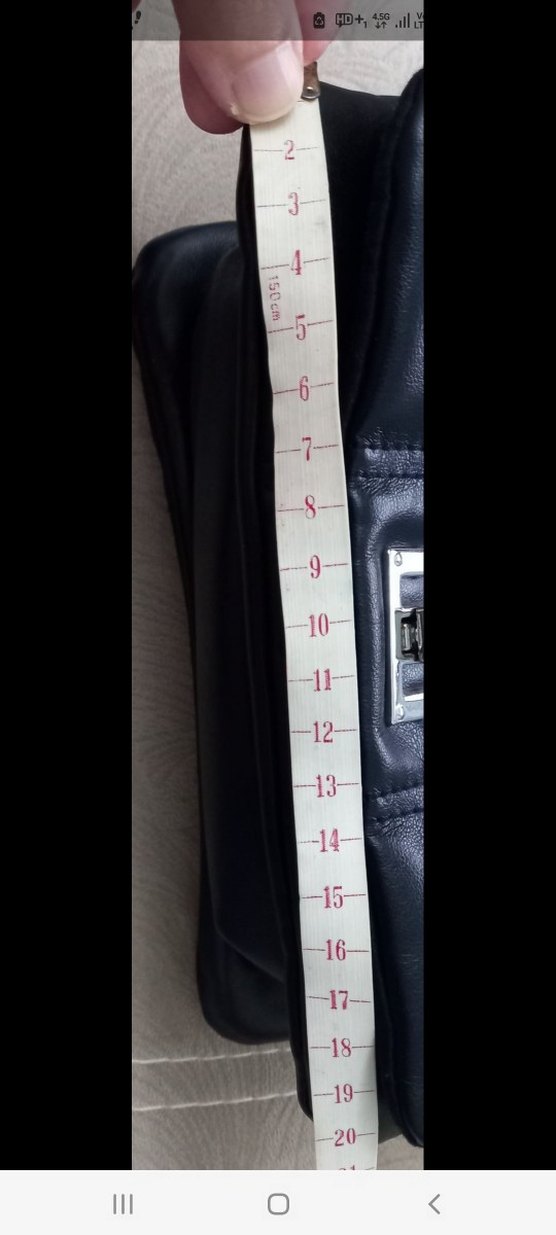 Zincir Detaylı Siyah Deri Kadın Çanta - Görsel 5