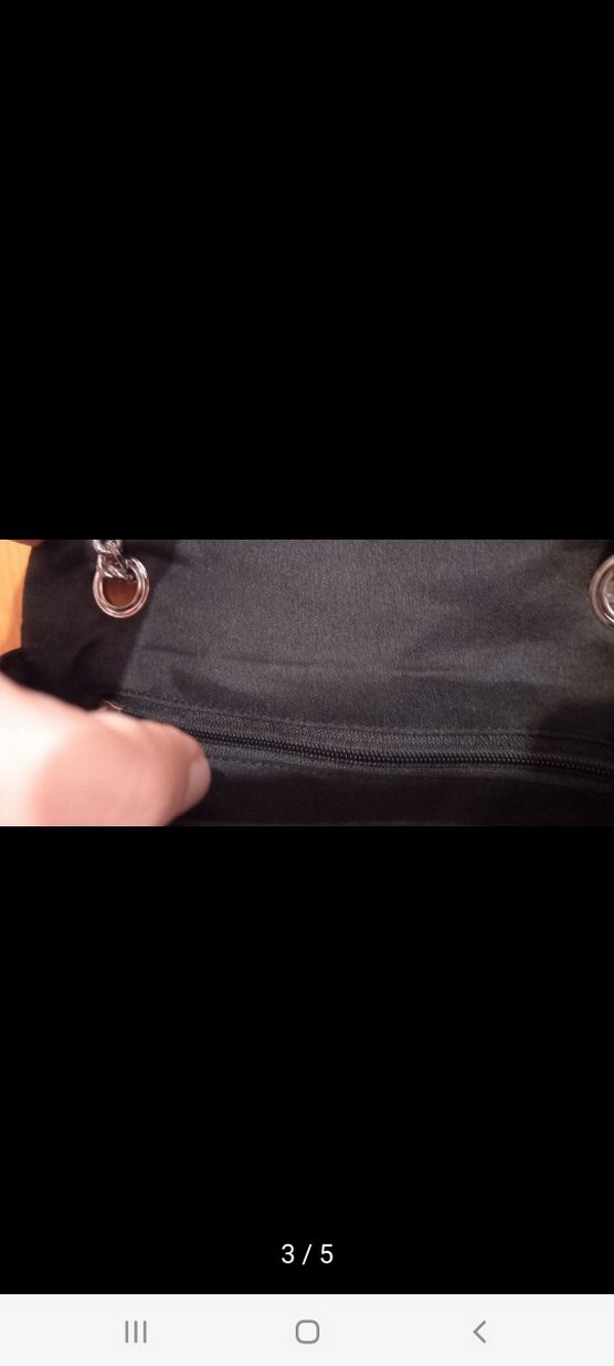 Zincir Detaylı Siyah Deri Kadın Çanta - Görsel 3