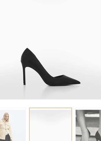 37 Beden Siyah Minimalist Stiletto Topuklu Kadın Ayakkabı