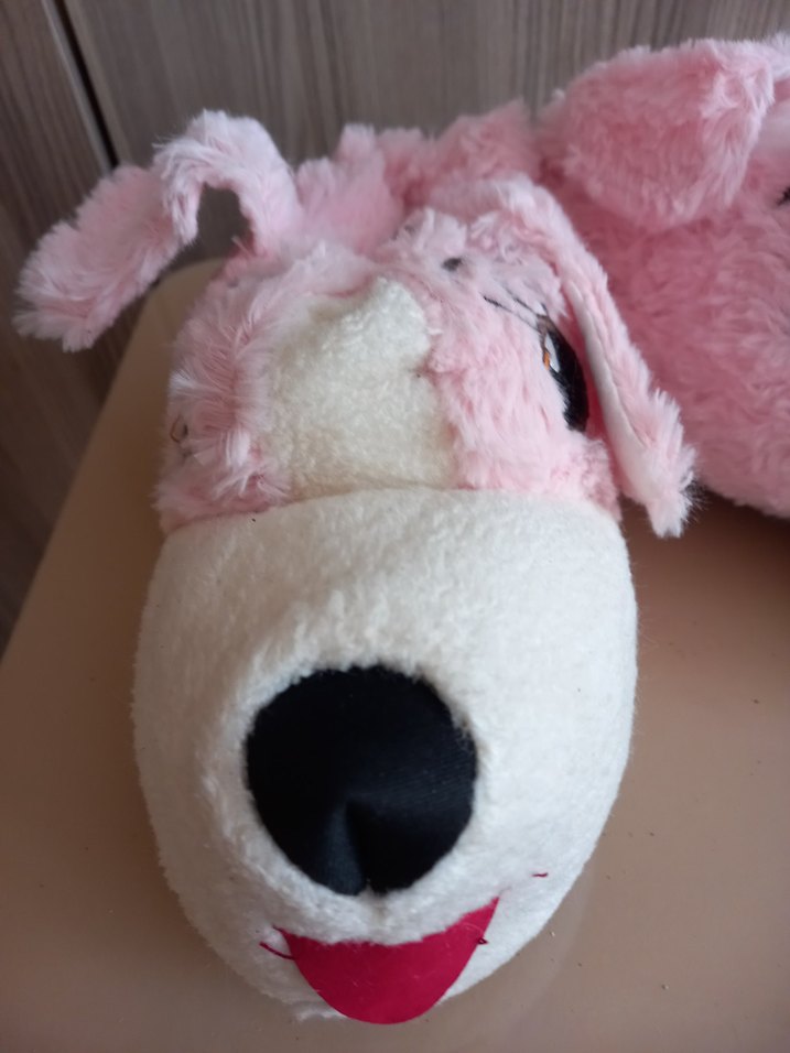 Kızlar için Pembe Peluş Hayvanlı panduf - Görsel 2