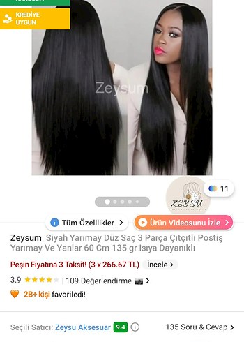 Beden siyah Renk siyah 3 lü peruk