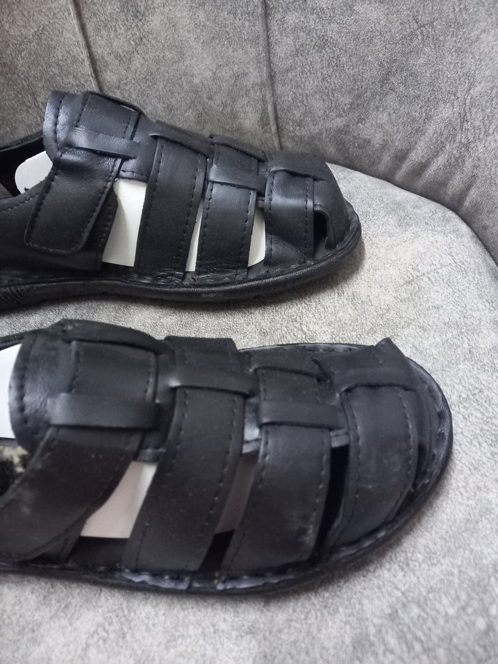 erkek deri sandalet - Görsel 5