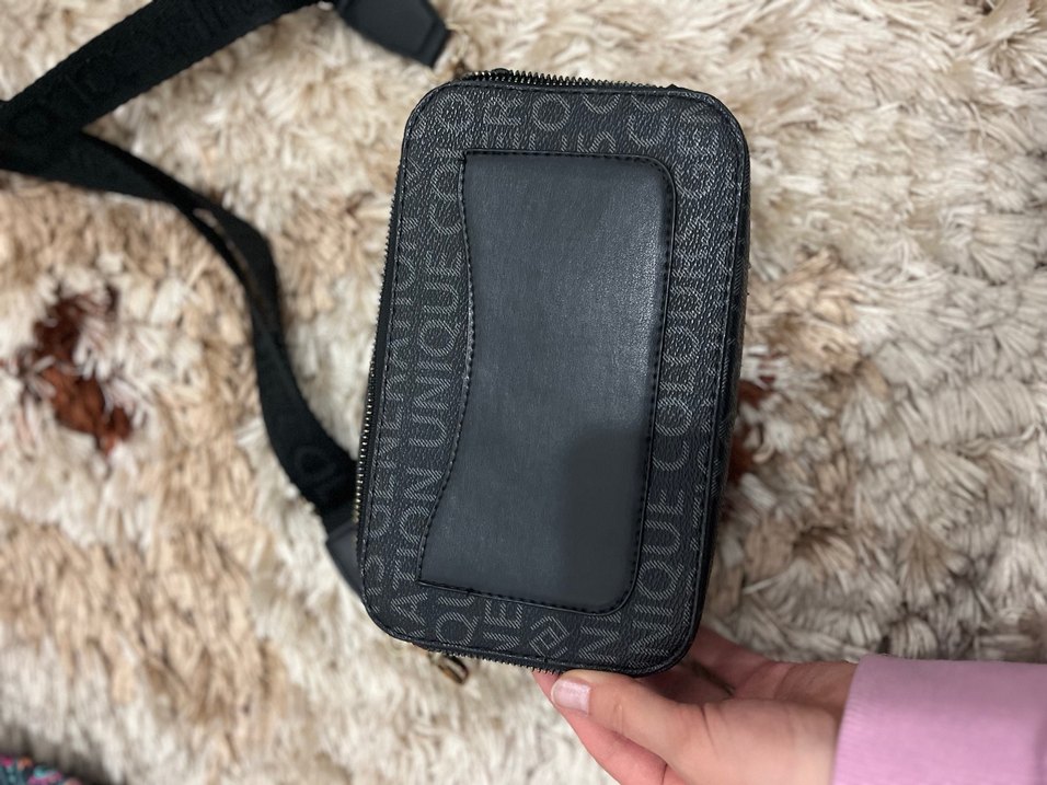 Sokak Stili Kadın Siyah Deri Çapraz Çanta - Görsel 2