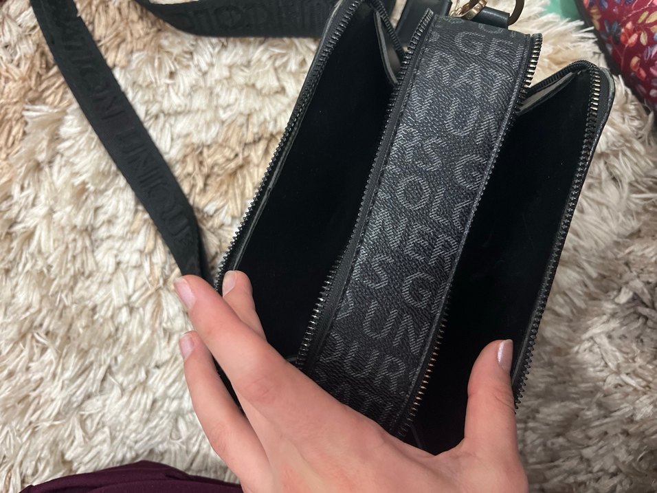 Sokak Stili Kadın Siyah Deri Çapraz Çanta - Görsel 3