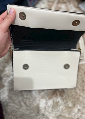 Krem Deri Kadın Omuz Çantası - Görsel 3