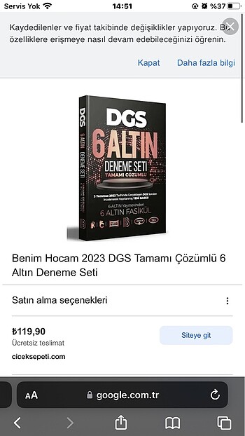 DGS 6 altın karma deneme seti