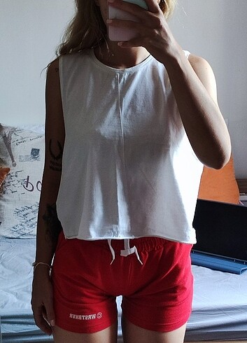 Pull and Bear Pull bear yanları açık (Spor) tişörtü