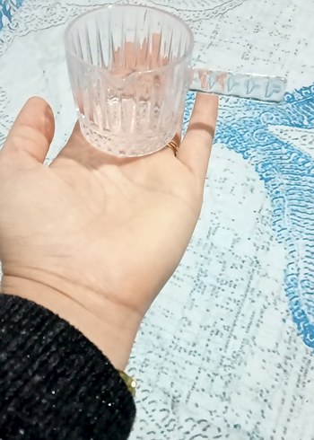 Beyaz Kulplu Şeffaf mika 6 adet - Görsel 2