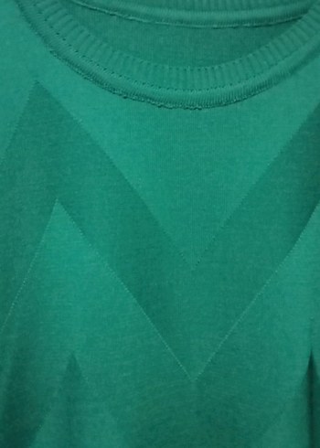 Uzun Kol Yeşil Triko tunik - Görsel 4