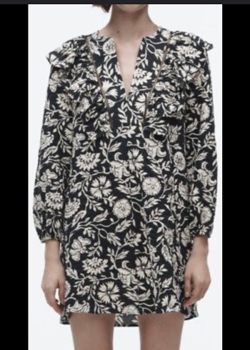 Zara çiçekli elbise - Görsel 2