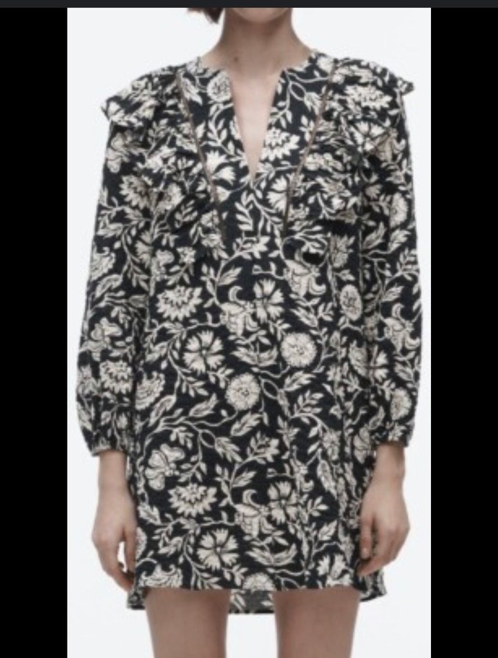 Zara çiçekli elbise - Görsel 2