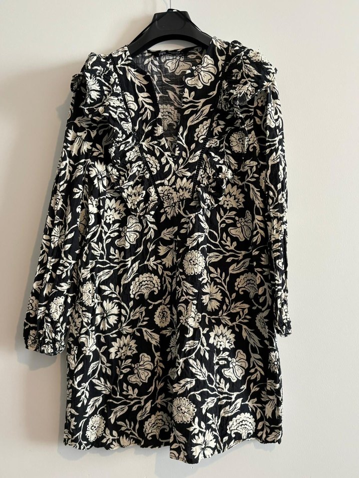 Zara çiçekli elbise - Görsel 3