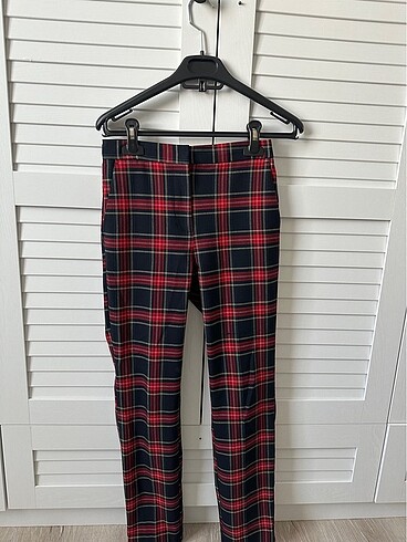 xs Beden Zara ekose desen pantolon