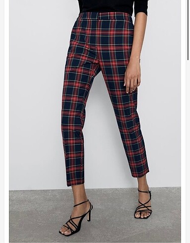 Zara ekose desen pantolon