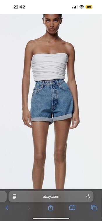 Zara mom kot şort