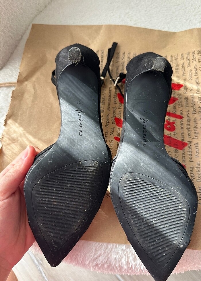 Stradivarius file detaylı ince topuk ayakkabı - Görsel 3