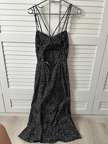 Zara askılı çiçekli elbise - Görsel 5