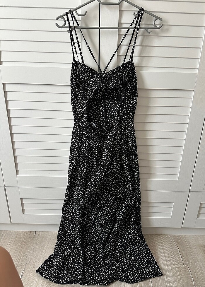 Zara askılı çiçekli elbise - Görsel 5