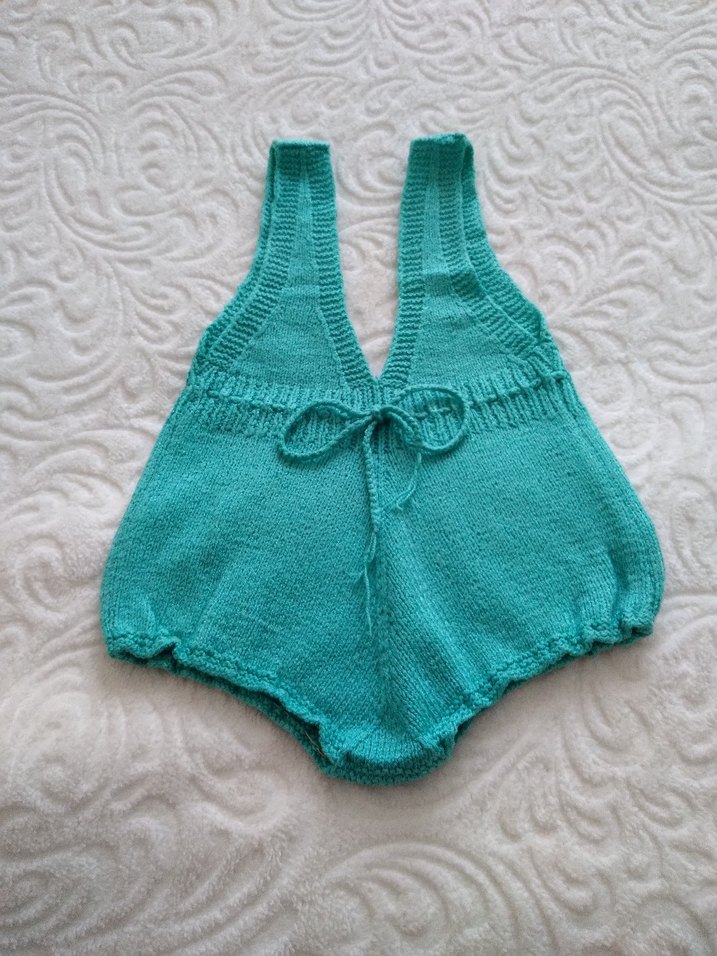 Çağla Yeşili, Beli Bağcıklı, Şortlu Tulum - Görsel 3