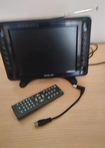 Vintage Siyah Masaüstü Mini Renkli TV. - Görsel 6