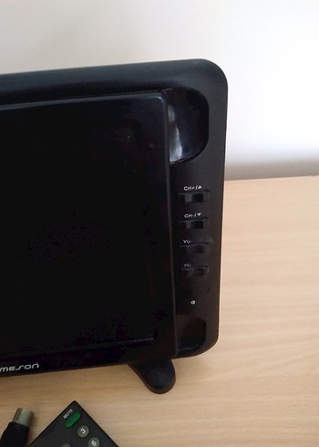 Vintage Siyah Masaüstü Mini Renkli TV. - Görsel 12