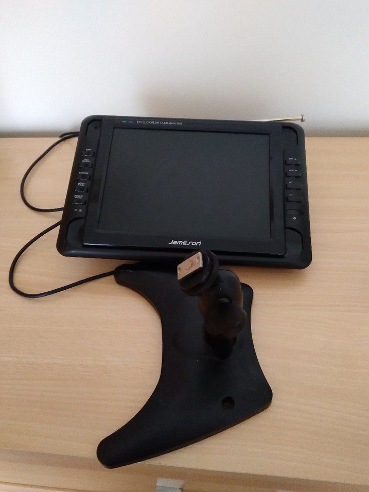 Vintage Siyah Masaüstü Mini Renkli TV. - Görsel 3