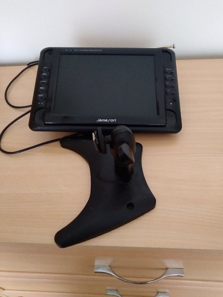 Vintage Siyah Masaüstü Mini Renkli TV. - Görsel 2