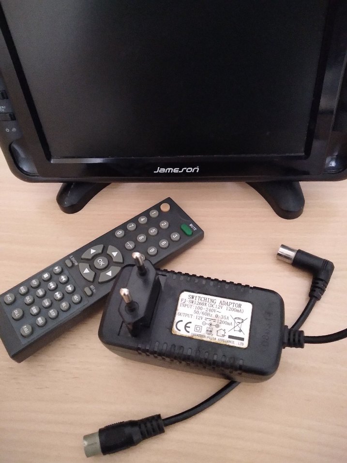 Vintage Siyah Masaüstü Mini Renkli TV. - Görsel 5