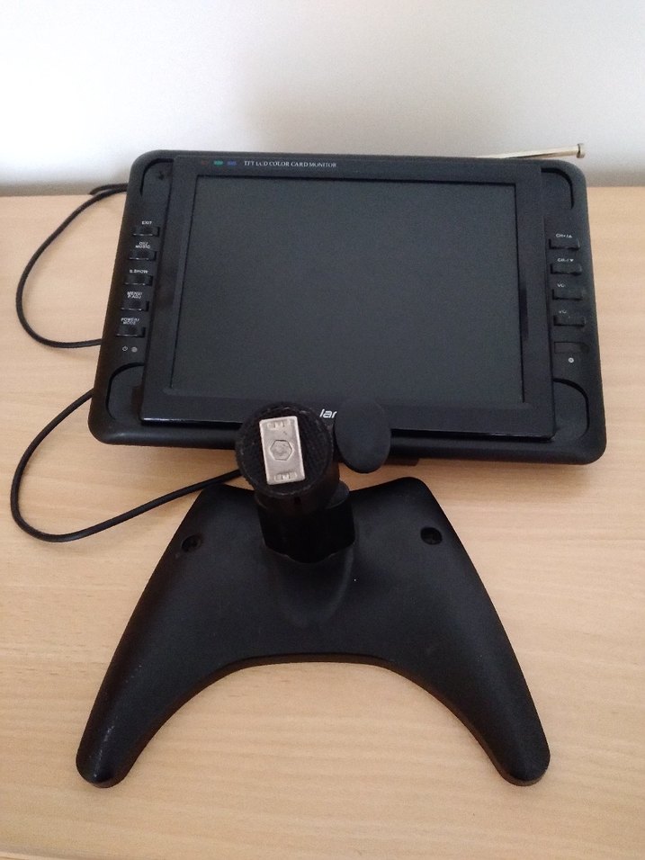 Vintage Siyah Masaüstü Mini Renkli TV. - Görsel 4