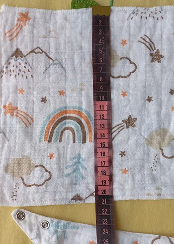 2li Müslin Ağız Mendili+2li Müslin Önlük - Görsel 8