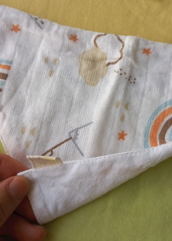 2li Müslin Ağız Mendili+2li Müslin Önlük - Görsel 6