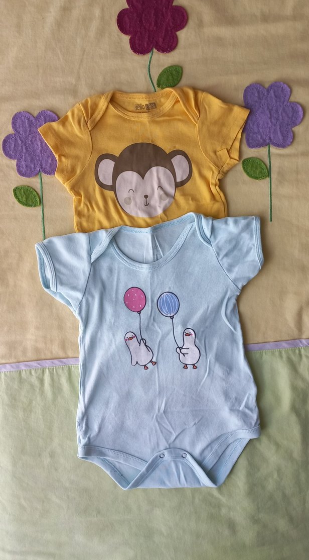 2li Erkek Bebek Kısa Kollu Zıbınlar - Görsel 2