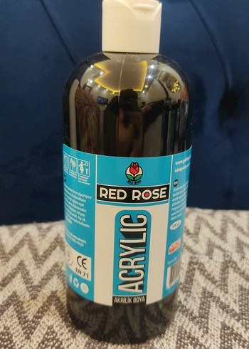 Red Rose siyah Akrilik Boya Seti - Görsel 2