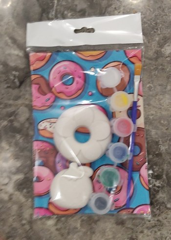 çocuklar için taş boyama hobi seti donut ve meyve temalı - Görsel 5