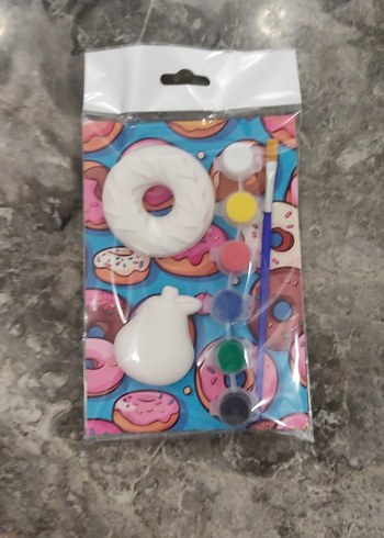 çocuklar için taş boyama hobi seti donut ve meyve temalı - Görsel 4