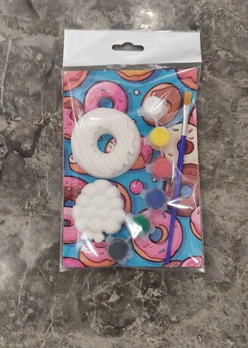 çocuklar için taş boyama hobi seti donut ve meyve temalı - Görsel 8