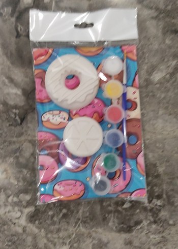 çocuklar için taş boyama hobi seti donut ve meyve temalı - Görsel 2