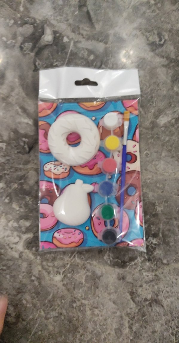 çocuklar için taş boyama hobi seti donut ve meyve temalı - Görsel 4