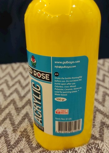 Red Rose Akrilik Boya Sarı - Görsel 3