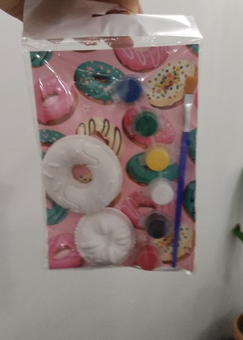 çocuklar için hobi seti taş boyama donut tatlı model - Görsel 2