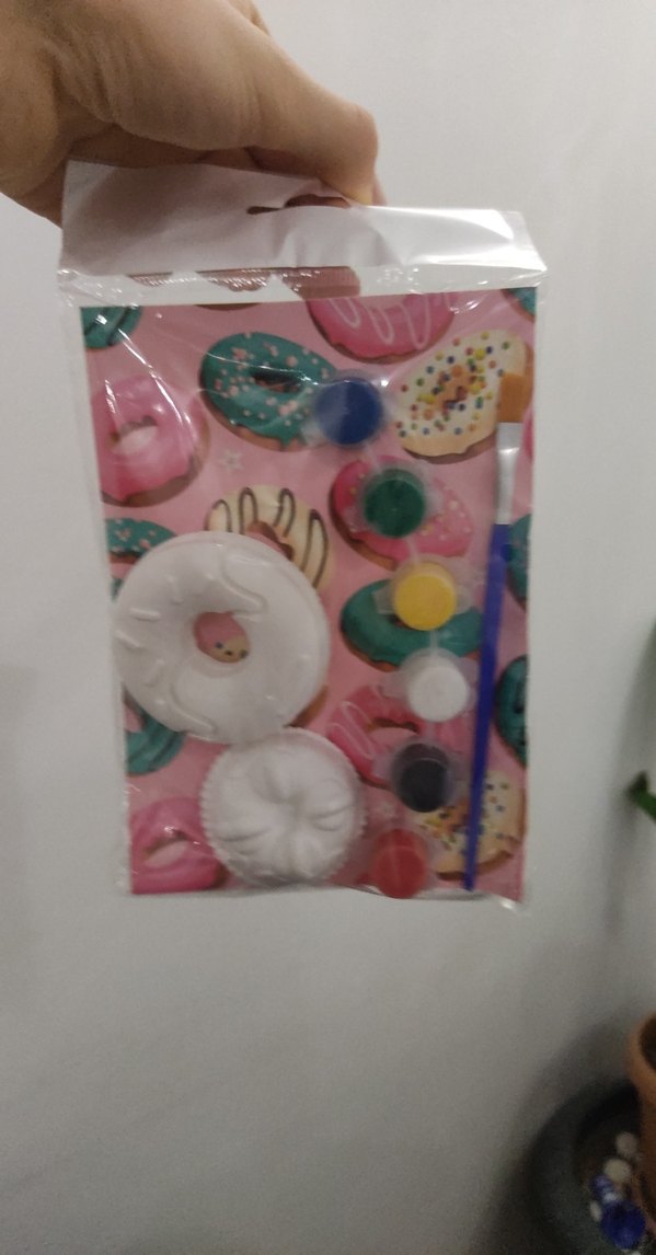 çocuklar için hobi seti taş boyama donut tatlı model - Görsel 2
