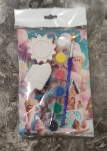 çocuklar için taş boyama hobi seti dondurma temalı - Görsel 3