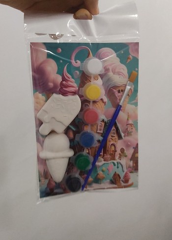 çocuklar için taş boyama hobi seti dondurma temalı - Görsel 4