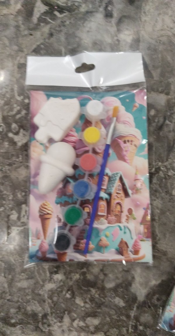 çocuklar için taş boyama hobi seti dondurma temalı - Görsel 2